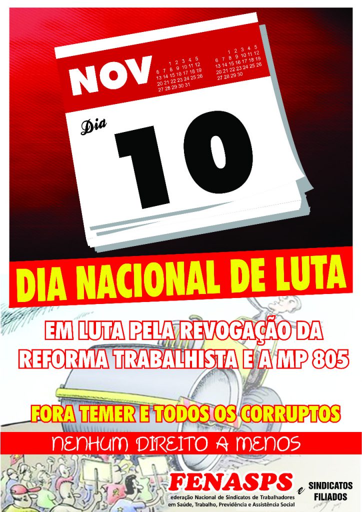 10 De Novembro é Dia Nacional De Luta Todos Contra Os Ataques Do Governo Ilegítimo Fenasps 2080